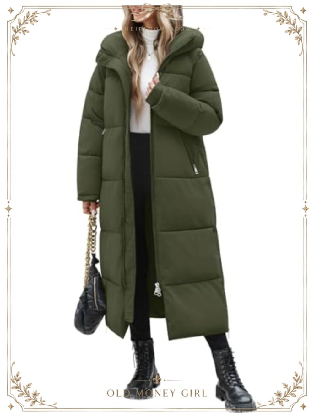 Women's Long Puffer Quilted Maxi Parka Coat Hooded Winter Jacket